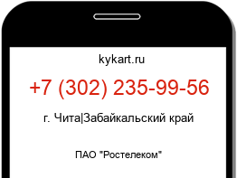 Информация о номере телефона +7 (302) 235-99-56: регион, оператор