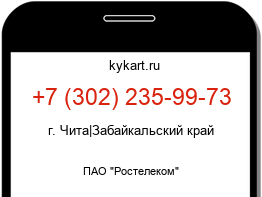 Информация о номере телефона +7 (302) 235-99-73: регион, оператор