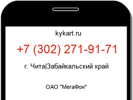Информация о номере телефона +7 (302) 271-91-71: регион, оператор