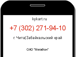 Информация о номере телефона +7 (302) 271-94-10: регион, оператор