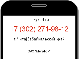 Информация о номере телефона +7 (302) 271-98-12: регион, оператор
