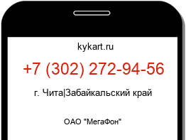Информация о номере телефона +7 (302) 272-94-56: регион, оператор
