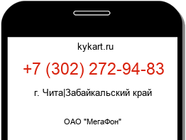Информация о номере телефона +7 (302) 272-94-83: регион, оператор