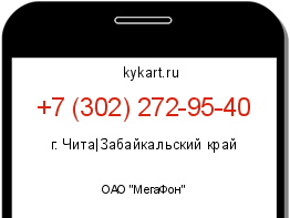 Информация о номере телефона +7 (302) 272-95-40: регион, оператор
