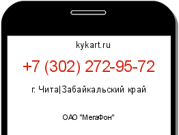 Информация о номере телефона +7 (302) 272-95-72: регион, оператор