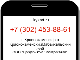 Информация о номере телефона +7 (302) 453-88-61: регион, оператор