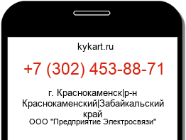 Информация о номере телефона +7 (302) 453-88-71: регион, оператор