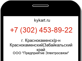 Информация о номере телефона +7 (302) 453-89-22: регион, оператор