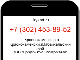 Информация о номере телефона +7 (302) 453-89-52: регион, оператор