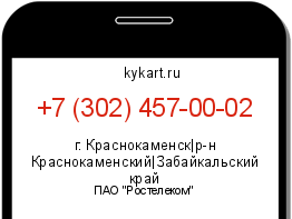 Информация о номере телефона +7 (302) 457-00-02: регион, оператор