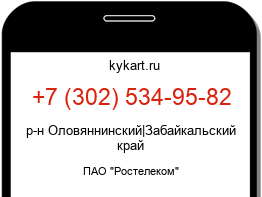 Информация о номере телефона +7 (302) 534-95-82: регион, оператор
