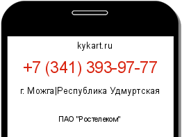 Информация о номере телефона +7 (341) 393-97-77: регион, оператор