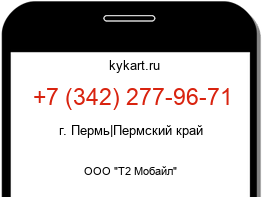 Информация о номере телефона +7 (342) 277-96-71: регион, оператор