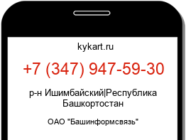 Информация о номере телефона +7 (347) 947-59-30: регион, оператор