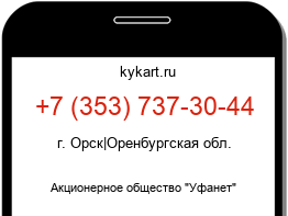 Информация о номере телефона +7 (353) 737-30-44: регион, оператор