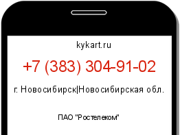 Информация о номере телефона +7 (383) 304-91-02: регион, оператор