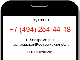 Информация о номере телефона +7 (494) 254-44-18: регион, оператор