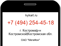 Информация о номере телефона +7 (494) 254-45-18: регион, оператор