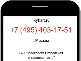Информация о номере телефона +7 (495) 403-17-51: регион, оператор