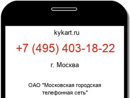 Информация о номере телефона +7 (495) 403-18-22: регион, оператор