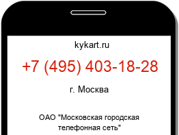 Информация о номере телефона +7 (495) 403-18-28: регион, оператор
