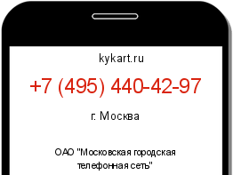 Информация о номере телефона +7 (495) 440-42-97: регион, оператор