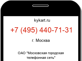 Информация о номере телефона +7 (495) 440-71-31: регион, оператор