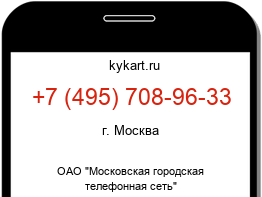 Информация о номере телефона +7 (495) 708-96-33: регион, оператор