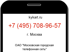 Информация о номере телефона +7 (495) 708-96-57: регион, оператор