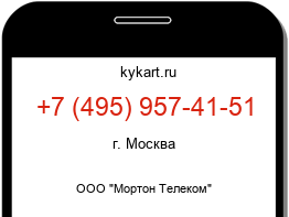 Информация о номере телефона +7 (495) 957-41-51: регион, оператор