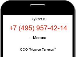 Информация о номере телефона +7 (495) 957-42-14: регион, оператор