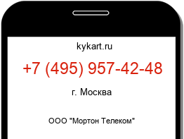 Информация о номере телефона +7 (495) 957-42-48: регион, оператор