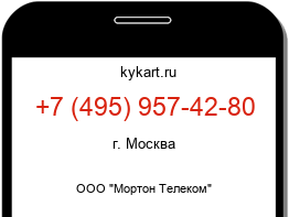 Информация о номере телефона +7 (495) 957-42-80: регион, оператор