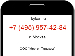 Информация о номере телефона +7 (495) 957-42-84: регион, оператор