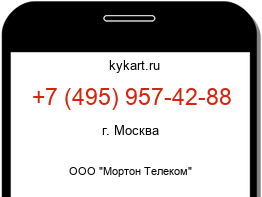 Информация о номере телефона +7 (495) 957-42-88: регион, оператор