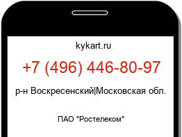 Информация о номере телефона +7 (496) 446-80-97: регион, оператор