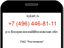 Информация о номере телефона +7 (496) 446-81-11: регион, оператор