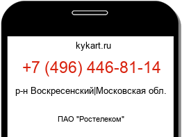 Информация о номере телефона +7 (496) 446-81-14: регион, оператор