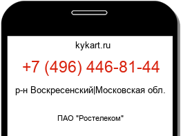 Информация о номере телефона +7 (496) 446-81-44: регион, оператор