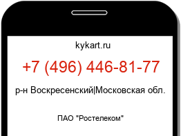 Информация о номере телефона +7 (496) 446-81-77: регион, оператор