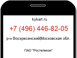 Информация о номере телефона +7 (496) 446-82-05: регион, оператор