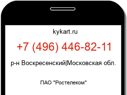 Информация о номере телефона +7 (496) 446-82-11: регион, оператор