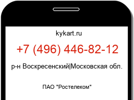 Информация о номере телефона +7 (496) 446-82-12: регион, оператор