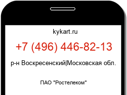 Информация о номере телефона +7 (496) 446-82-13: регион, оператор