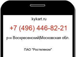 Информация о номере телефона +7 (496) 446-82-21: регион, оператор