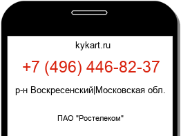 Информация о номере телефона +7 (496) 446-82-37: регион, оператор