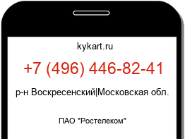 Информация о номере телефона +7 (496) 446-82-41: регион, оператор