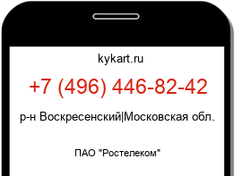 Информация о номере телефона +7 (496) 446-82-42: регион, оператор
