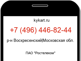 Информация о номере телефона +7 (496) 446-82-44: регион, оператор