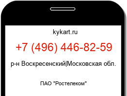 Информация о номере телефона +7 (496) 446-82-59: регион, оператор